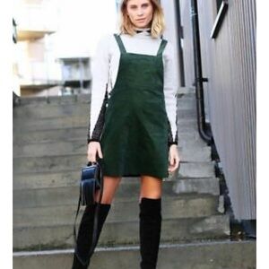 Zara Emerald Green Velvet Jumper Dress